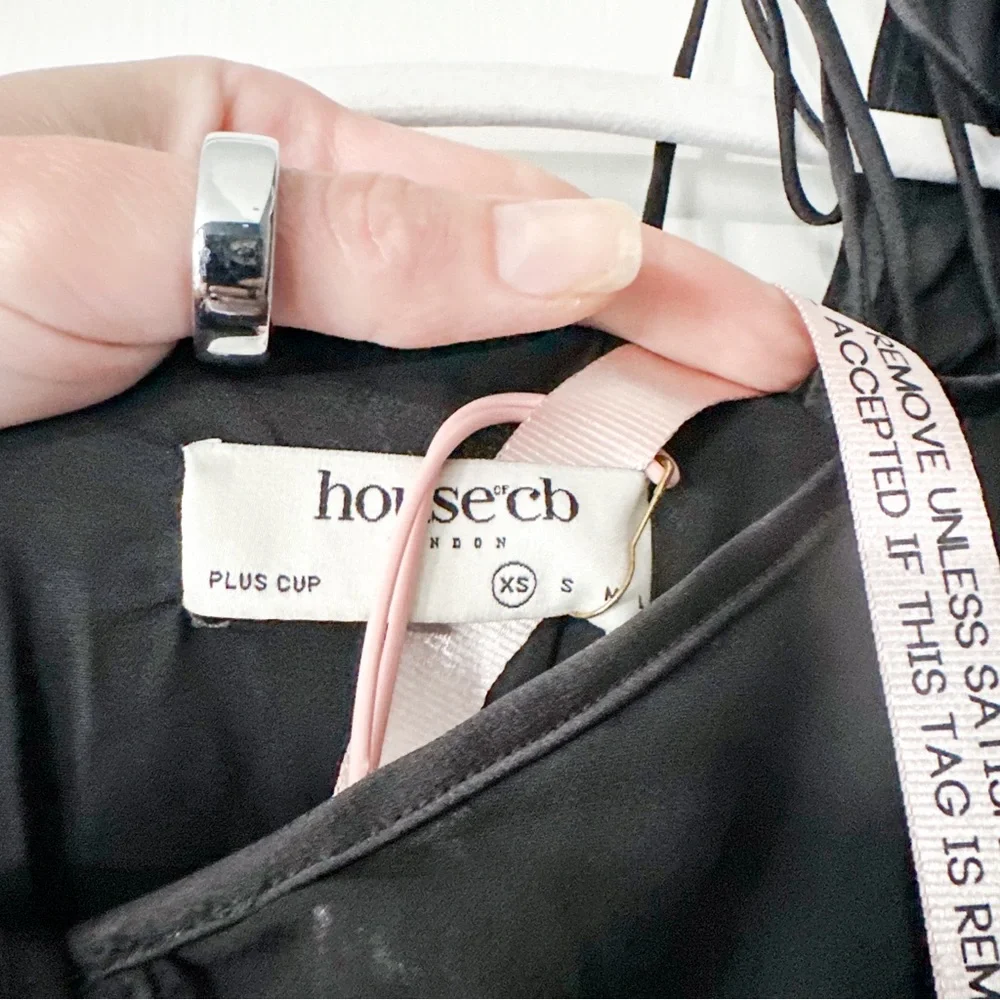 House of CB Ophelia Midi Dress Cutout Black Size XS Plus Cup NWT - Picture 8 of 16